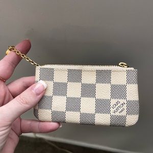 Louis Vuitton Key Pouch in Damier Azur